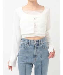 EATME | チュールドッキングキャミリブTOPセット(Tシャツ/カットソー)