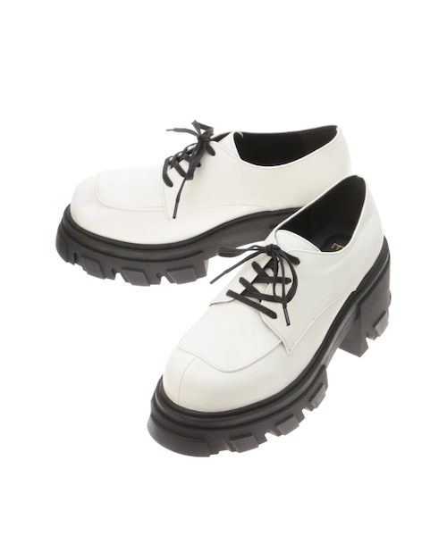 EVRIS（エヴリス）の「レースアッププラットフォームシューズ（ローファー・レディース・ホワイト/ブラック/ブラウン・S/M/L）」の12枚目の写真