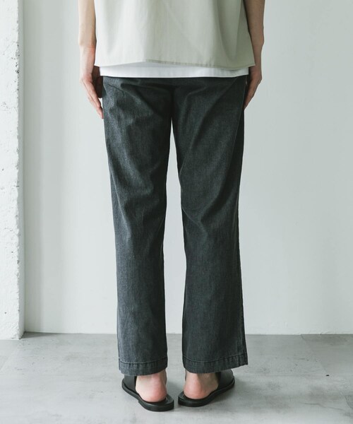 URBAN RESEARCH DOORS（アーバンリサーチドアーズ）の「リネンブレンドデニム イージートラウザー（デニムパンツ・メンズ・INDIGO/INDIGOUSED/BLACK/BLACK USED・M/L）」の15枚目の写真