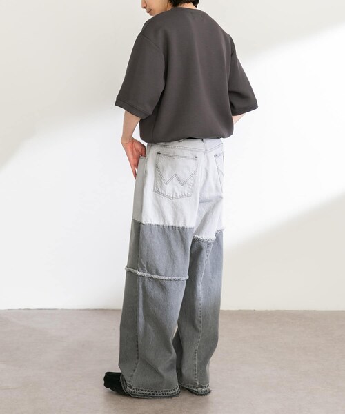 URBAN RESEARCH Sonny Label（アーバンリサーチサニーレーベル）の「Wrangler　WREMAKE WIDE（デニムパンツ・メンズ・BK USED/BL USED・M/L）」の7枚目の写真