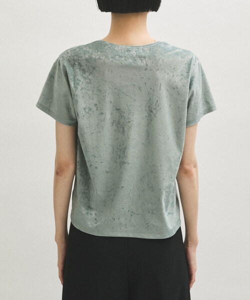 ADAM ET ROPE'（アダムエロペ）の「クラッシュベロアTシャツ（Tシャツ/カットソー・レディース・オフホワイト/ダークブラウン/モスグリーン/ブルー系/ピンク・F）」の21枚目の写真