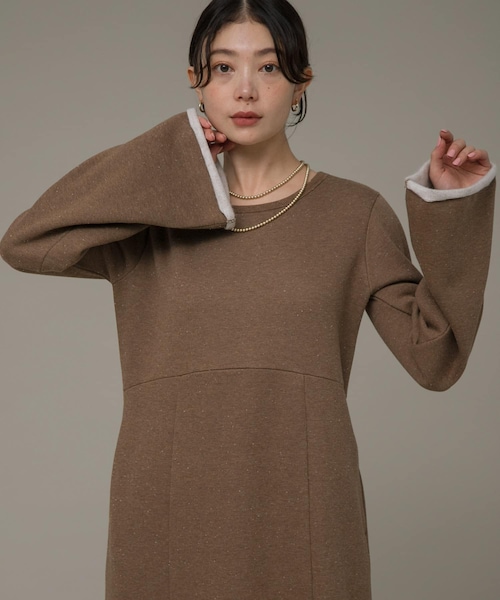 URBAN RESEARCH Sonny Label（アーバンリサーチサニーレーベル）の「リラクシースウェットドレスワンピース（ワンピース・レディース・チャコール/グレー/ブラウン・FREE）」の3枚目の写真