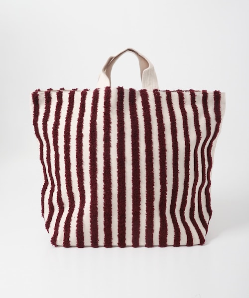 URBAN RESEARCH DOORS(アーバンリサーチドアーズ)の「beej LOOP STRIP BOX TOTEBAG(トートバッグ・レディース・CHOCOLATE/GREEN・One)」の3枚目の写真