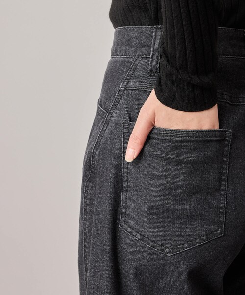 NERGY（ナージー）の「【シアバター配合】カーブワイドパンツ（デニムパンツ・レディース・ブラック・M/S）」の17枚目の写真