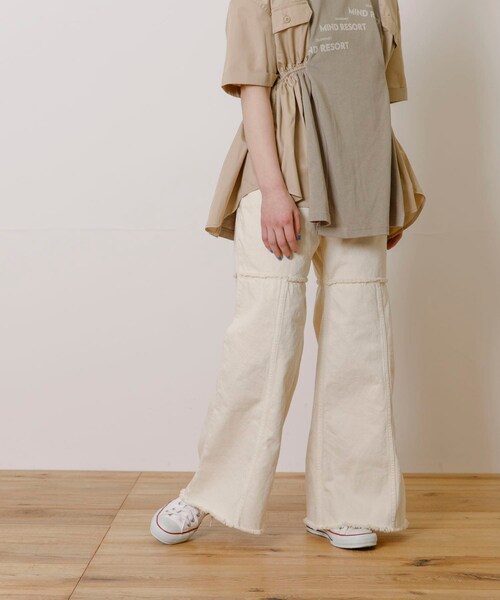 THE GOODLAND MARKET（ザグッドランドマーケット）の「old honey　-OH- 45℃ pants（その他パンツ・レディース・white/black・FREE）」の4枚目の写真