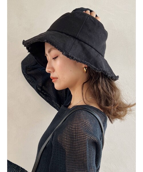 Ungrid（アングリッド）の「キャンバスバケットハット（ハット・レディース・アイボリー/ブラック/ベージュ/モカ・F）」の16枚目の写真