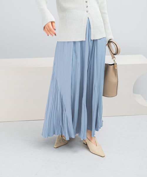 URBAN RESEARCH ROSSO（アーバンリサーチロッソ）の「ワッシャープリーツスカート（スカート・レディース・CREAM/SAX/MOCHA・36/38）」の3枚目の写真