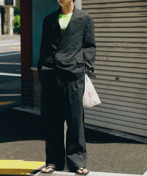 URBAN RESEARCH(アーバンリサーチ)の「『別注』NEAT×URBS DOT'S SEERSUCKER WIDE(その他パンツ・メンズ・BLACK/BROWN・44/46/48/50)」の5枚目の写真