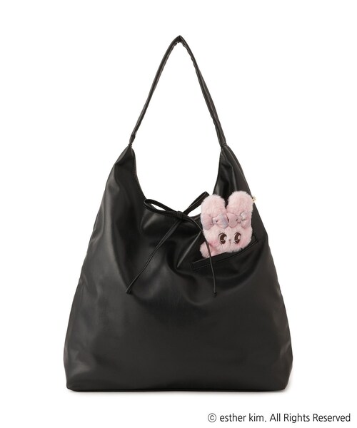 ROPE' PICNIC(ロペピクニック)の「【Esther Bunny Little meets ROPE' PICNIC】チャーム付きバッグ(トートバッグ・レディース・ブラック/シルバー・F)」の5枚目の写真