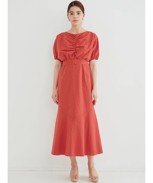 LAGUNAMOON（ラグナムーン）の「ギャザーボレロマーメイドワンピース（ワンピース・レディース・ブラック/オレンジ/イエロー/ミックス・S/M）」の2枚目の写真