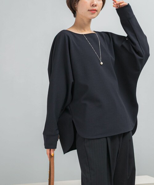 URBAN RESEARCH ROSSO（アーバンリサーチロッソ）の「ニットジョーゼットドルマンプルオーバー（シャツ/ブラウス・レディース・OFF WHITE/NAVY・FREE）」の9枚目の写真