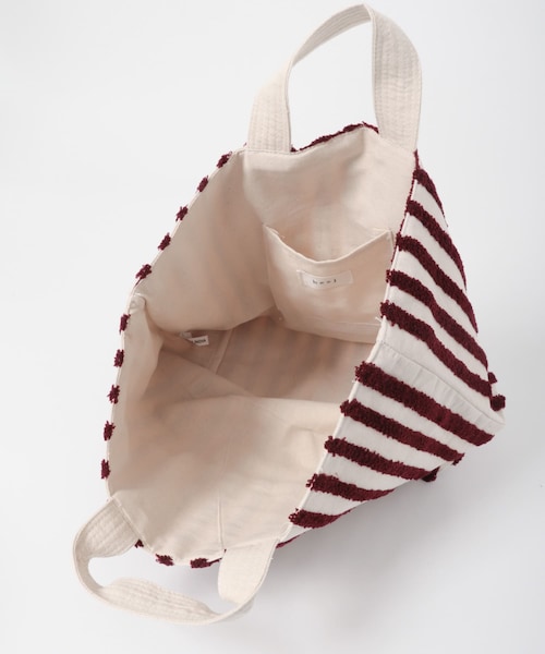 URBAN RESEARCH DOORS（アーバンリサーチドアーズ）の「beej　LOOP STRIP BOX TOTEBAG（トートバッグ・レディース・CHOCOLATE/GREEN・One）」の7枚目の写真