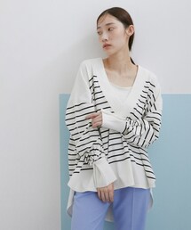 ADAM ET ROPE'（アダムエロペ）の「【WEB限定】サークルパネルボーダーロンT（Tシャツ/カットソー）」