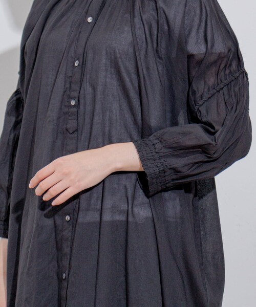 Jayro（ジャイロ）の「インド綿ボイルエリシャーリングワンピース（ワンピース・レディース・ブラック/ブルー/ピンク・M）」の21枚目の写真