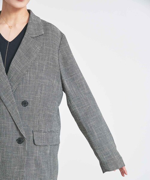 URBAN RESEARCH ROSSO（アーバンリサーチロッソ）の「カラミダブルジャケット（テーラードジャケット・レディース・black×off/beige×off・36/38）」の22枚目の写真