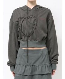 EMODA | ストリングハートクロップパーカー(パーカー)