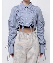 EMODA | ストリングリボンショートシャツ(シャツ/ブラウス)