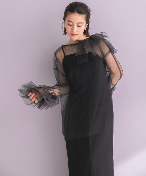 URBAN RESEARCH ROSSO（アーバンリサーチロッソ）の「ANDRESD　BLOOMING TULLE DRESS（ワンピース・レディース・L.BLUE/OLIVE/BLACK・36/38）」の6枚目の写真