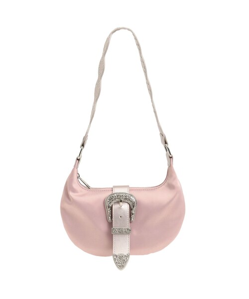 EVRIS（エヴリス）の「バックルデザインナイロンショルダーBAG（ショルダーバッグ・レディース・ホワイト/ブラック/ピンク・F）」の4枚目の写真