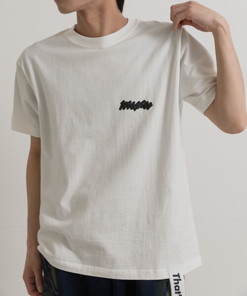 THE GOODLAND MARKET（ザグッドランドマーケット）の「That’s　RE the Tee-NOWAR（Tシャツ/カットソー・メンズ・WH/GRN・M/L/XL）」の6枚目の写真