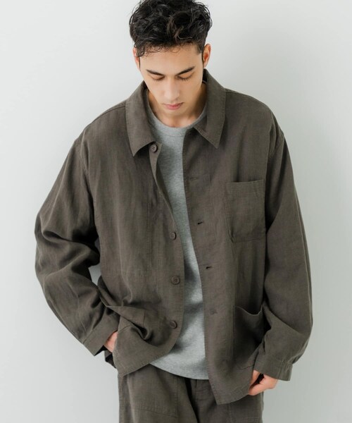 URBAN RESEARCH（アーバンリサーチ）の「『別注』LE VETEMENT ATLANTIQUE×UR　ワークジャケット（カバーオール・メンズ・BLACK/CHARCOAL・M/L）」の22枚目の写真