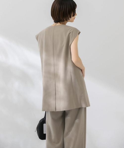 KBF（ケイビーエフ）の「ラウンドノーカラージレ（テーラードジャケット・レディース・YELLOW/IVORY/GREIGE・one）」の22枚目の写真