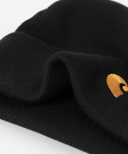 SENSE OF PLACE by URBAN RESEARCH（センスオブプレイスバイアーバンリサーチ）の「CARHARTT　CHASE BEANIE（ニットキャップ/ビーニー・メンズ・BLK/GLD/H.BRN/GLD/Leaf/GLD・One）」の7枚目の写真