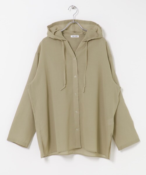 URBAN RESEARCH DOORS(アーバンリサーチドアーズ)の「FORK&SPOON シアーフーディーシャツ(シャツ/ブラウス・レディース・BLACK/BEIGE・1)」の6枚目の写真