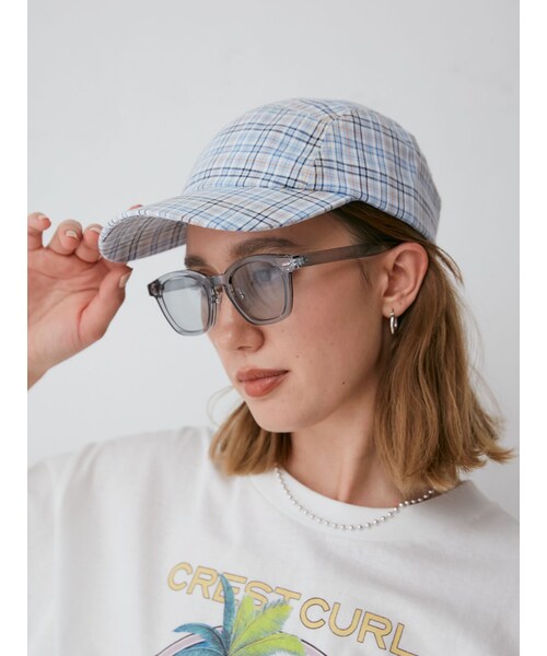 Ungrid（アングリッド）の「クリアフレームサングラス（サングラス・レディース・グレー/ブラウン・F）」の2枚目の写真