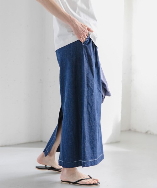 URBAN RESEARCH DOORS（アーバンリサーチドアーズ）の「FORK&SPOON　綿麻デニムスカート（デニムスカート・レディース・ONEWASH/USED・1/2）」の10枚目の写真