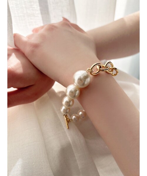 RESEXXY（リゼクシー）の「ビックパールブレスレット（ブレスレット・レディース・シルバー/ゴールド・F）」の5枚目の写真