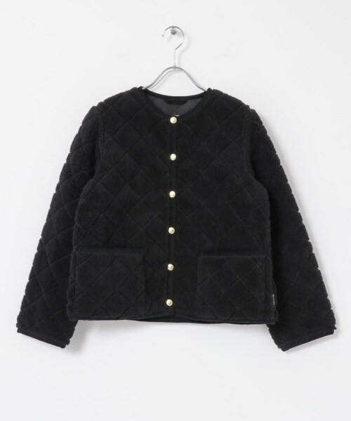 URBAN RESEARCH（アーバンリサーチ）の「ARKLEY（ノーカラージャケット・レディース・BEIGE/BLACK・36）」の4枚目の写真