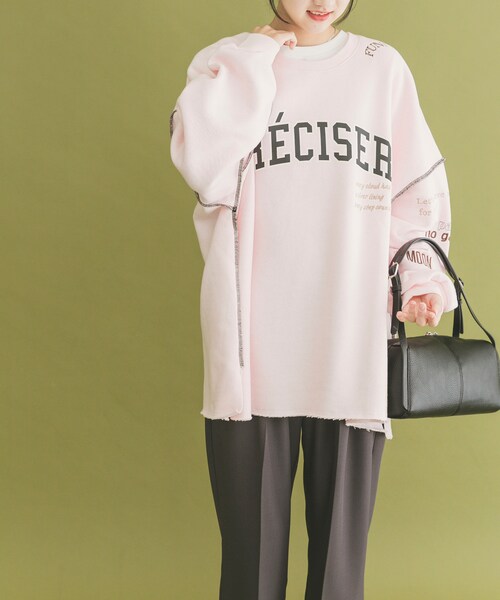 ITEMS URBANRESEARCH（アイテムズ アーバンリサーチ）の「裏起毛刺繍ロゴスウェット（スウェット・レディース・OML/BRN/L.PNK・FREE）」の21枚目の写真