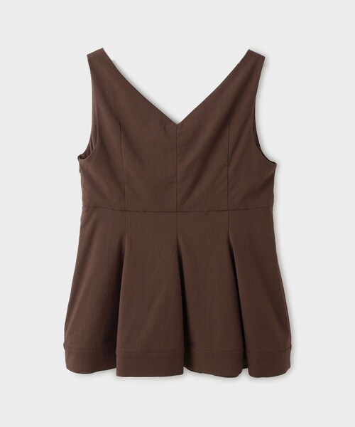 ROPE'（ロペ）の「【一部店舗限定】【REALM（レルム）】V-NECK PEPLUM BLOUSE｜セットアップブラウス　26SS（シャツ/ブラウス・レディース・ダークブラウン/カーキ・38）」の15枚目の写真