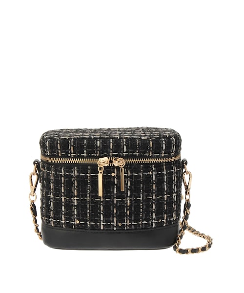 RESEXXY（リゼクシー）の「ツイードバニティバッグ（ショルダーバッグ・レディース・ホワイト/ブラック・F）」の2枚目の写真