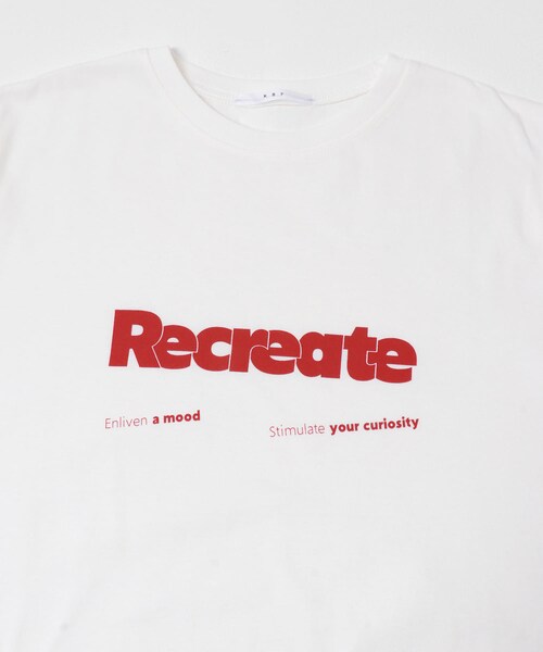 KBF（ケイビーエフ）の「ロゴプリントTEE（Tシャツ/カットソー・レディース・OFF/IVORY/CHARCOAL・One）」の6枚目の写真
