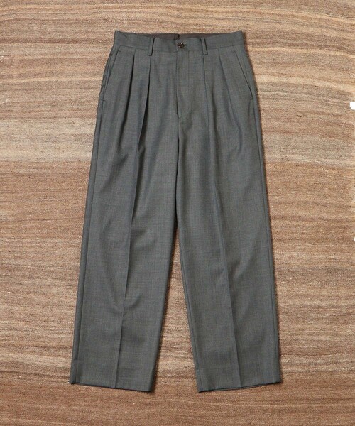 ADAM ET ROPE'（アダムエロペ）の「【WILD LIFE TAILOR】ウーステッド ワイド ストレート スラックス（スラックス・メンズ・ブラック/チャコール/ネイビー・L/M）」の8枚目の写真