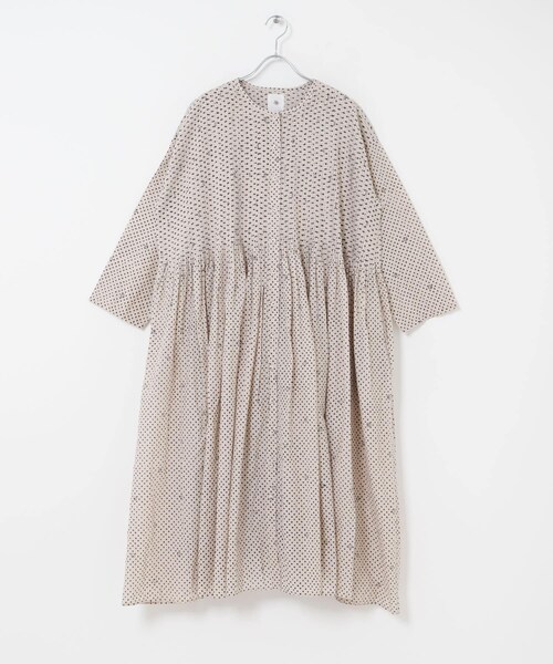 かぐれ（カグレ）の「maison de soil　BLOCK PRINT SHIRTS DRESS（ワンピース・レディース・LT BEIGE・2）」の15枚目の写真