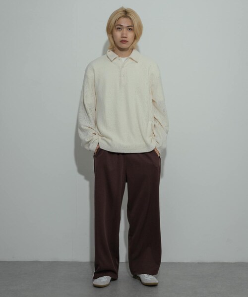 SENSE OF PLACE by URBAN RESEARCH（センスオブプレイスバイアーバンリサーチ）の「シアーペイズリーポロシャツ（ポロシャツ・メンズ・IVORY/CHARCOAL/BROWN・M/L）」の9枚目の写真