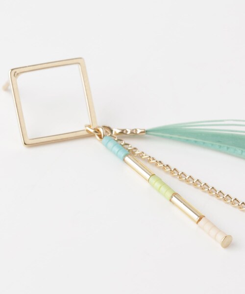 URBAN RESEARCH Sonny Label（アーバンリサーチサニーレーベル）の「フェザー×ビーズピアス（ピアス（両耳用）・レディース・ミント/ピンク・one/One）」の10枚目の写真