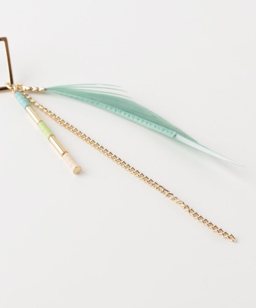 URBAN RESEARCH Sonny Label（アーバンリサーチサニーレーベル）の「フェザー×ビーズピアス（ピアス（両耳用）・レディース・ミント/ピンク・one/One）」の11枚目の写真