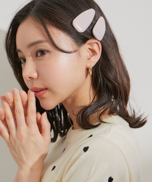 VIS（ビス）の「【2個SET】合皮ヘアピン（ヘアピン・レディース・ピンク/シルバー・F）」の3枚目の写真