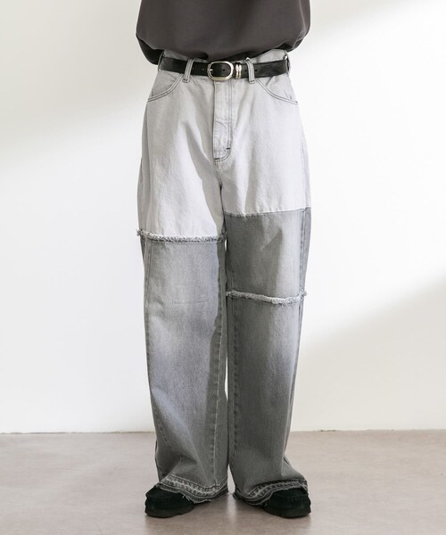 URBAN RESEARCH Sonny Label（アーバンリサーチサニーレーベル）の「Wrangler　WREMAKE WIDE（デニムパンツ・メンズ・BK USED/BL USED・M/L）」の8枚目の写真