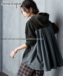 nissen | 異素材切替バックタックデザインパーカー ［Soiunique］(パーカー)