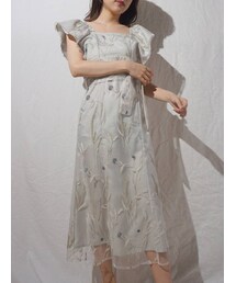 MERCURYDUO | チュールエスニックエンブロイダリーワンピース(ワンピース)
