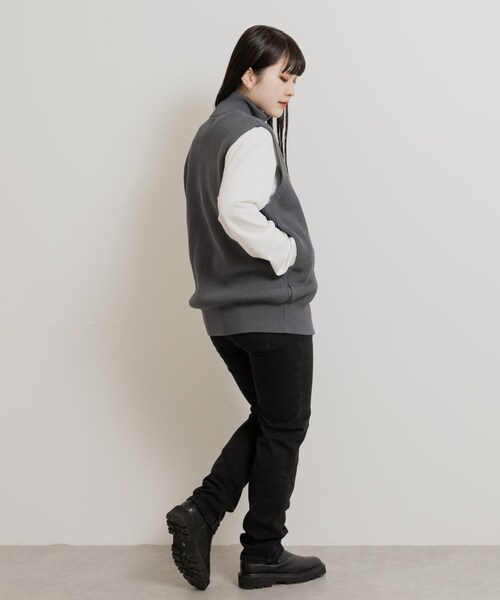 THE GOODLAND MARKET（ザグッドランドマーケット）の「米富繊維　MERCERIZED COTTON RIB VEST（ベスト・メンズ・40IVORY/12GRAY/24ORANGE・1/3）」の22枚目の写真