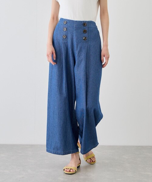 Jayro（ジャイロ）の「デニムワイドパンツ（デニムパンツ・レディース・ブラック/ブルー・F）」の20枚目の写真