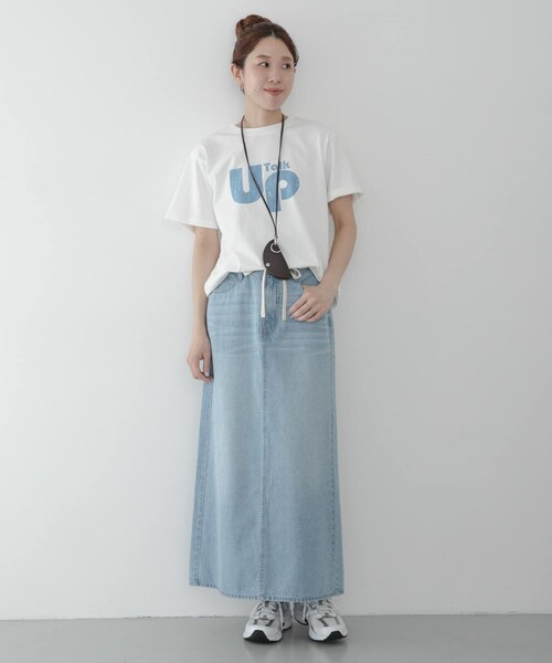 URBAN RESEARCH Sonny Label（アーバンリサーチサニーレーベル）の「ライトオンスIラインデニムスカート（デニムスカート・レディース・アイボリー/ライトインディゴ・36/38）」の20枚目の写真