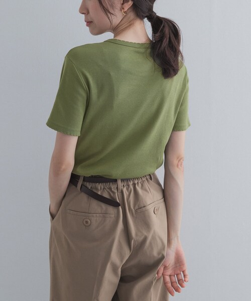 URBAN RESEARCH DOORS(アーバンリサーチドアーズ)の「『別注』PETIT BATEAU×DOORS POINTCOCOTTE T-SHIRTS(Tシャツ/カットソー・レディース・ECUME/OLIVINE/SMOKING/MARQUISE・S/M)」の14枚目の写真