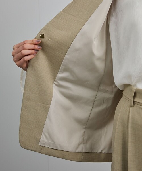 ROPE'（ロペ）の「【洗える】ウール混ツイル ジレベスト/セットアップ対応【WEB・一部店舗限定】（ベスト・レディース・ブラック/ベージュ・F）」の19枚目の写真